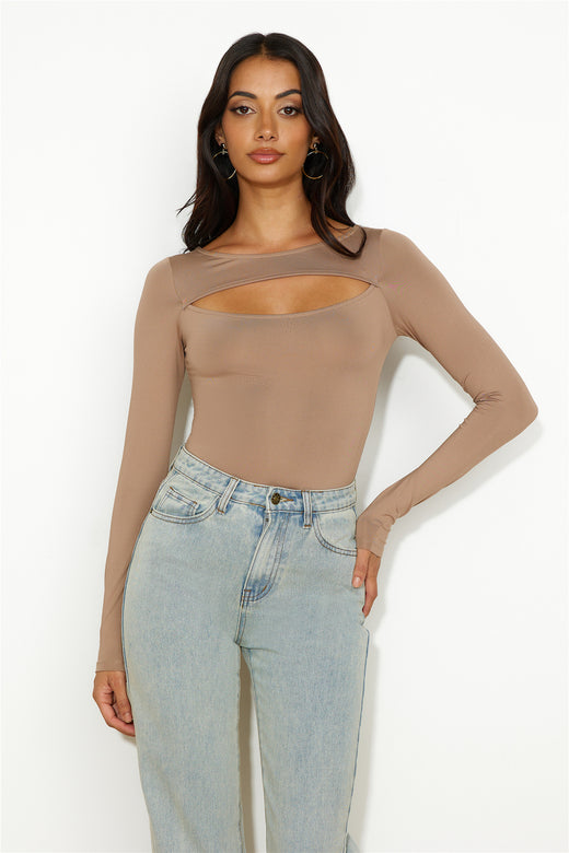 Call Me Basic Bodysuit Brown