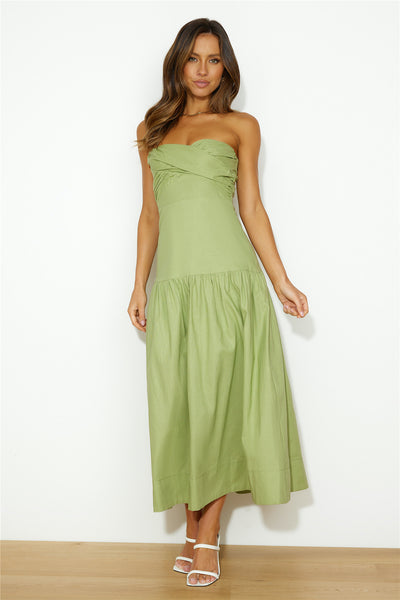 Picnics In The Park Maxi Dress Green