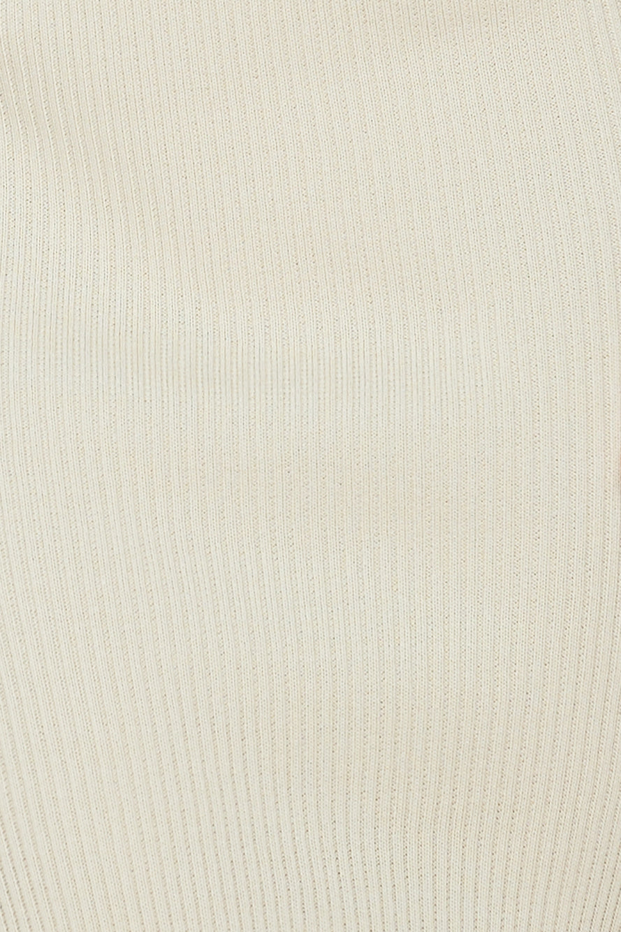 Styled On You Ribbed Midi Dress Beige