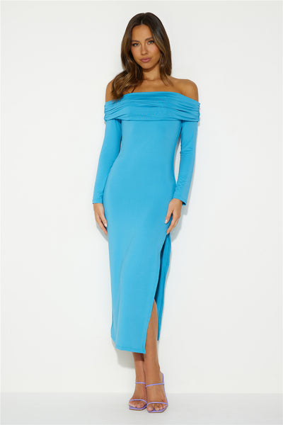 Your Destiny Midi Dress Blue