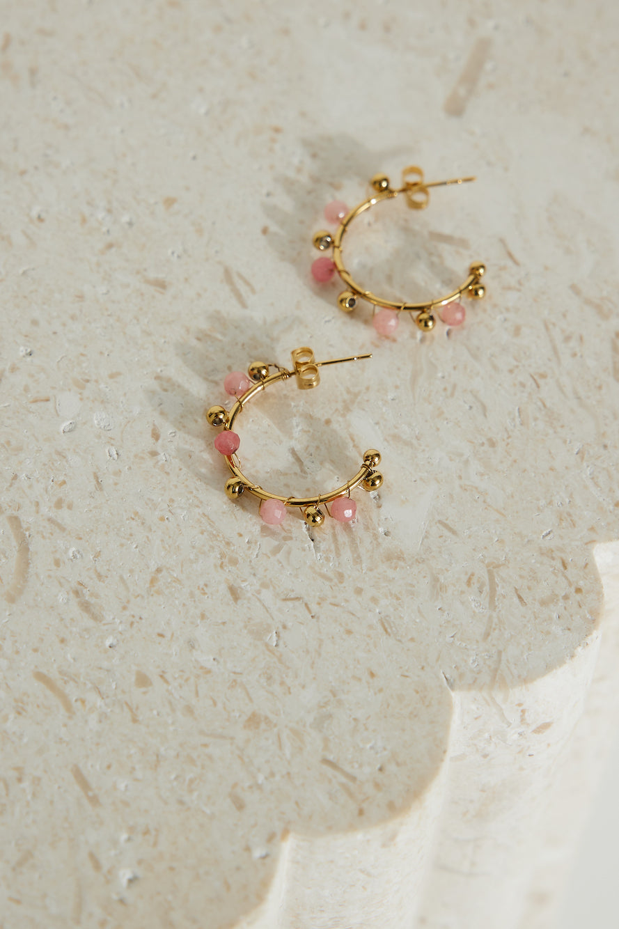 18k Gold Plated Luxe Beads Earrings Gold