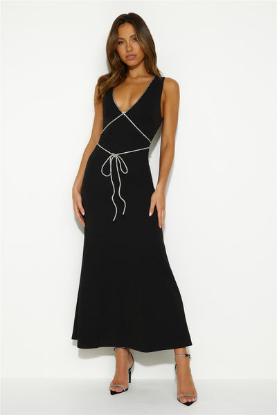 Romance For You Maxi Dress Black