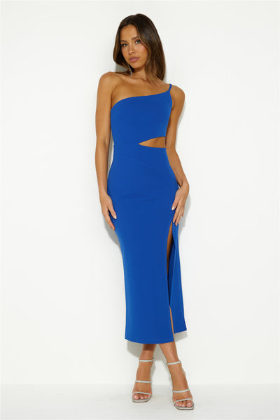 Chic Town Midi Dress Blue