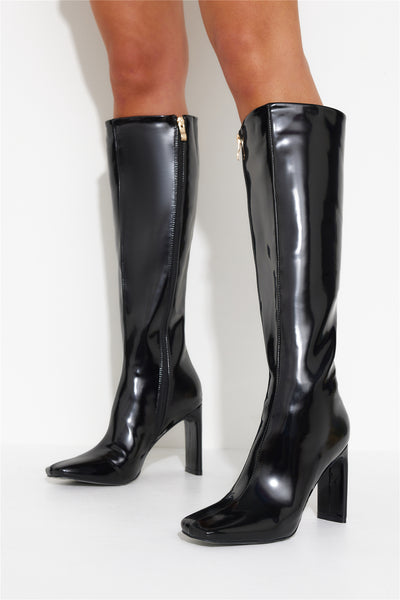 BILLINI Hendrick Boot Black Semi Patent