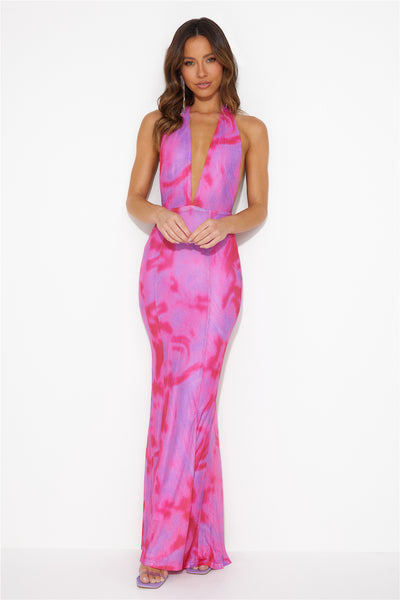 Extravagant Girl Maxi Dress Hot Pink