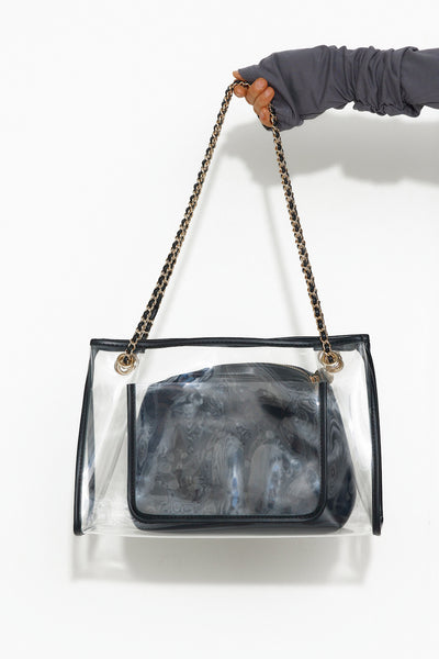 BILLINI Cali Tote Bag Black Clear