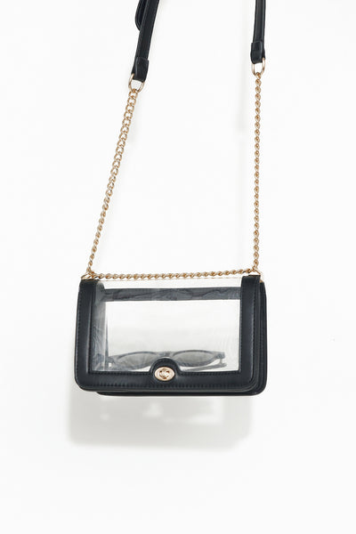 BILLINI Cara Cross Body Bag Black Clear
