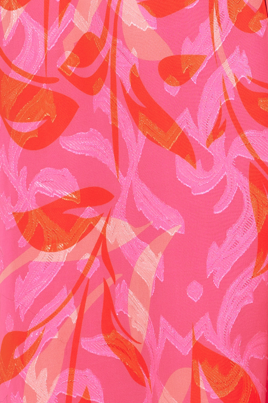 Season Vibrance Long Sleeve Maxi Dress Pink