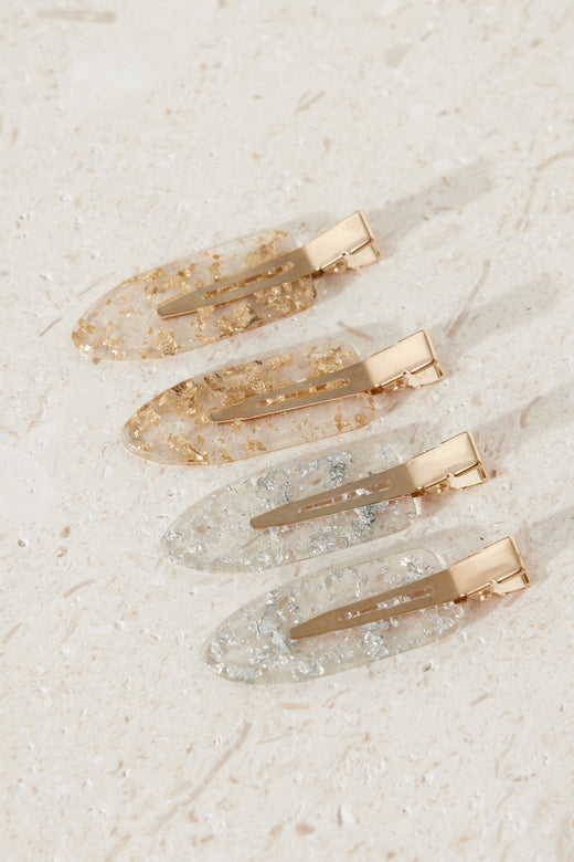 Fairytale Hair Clip Set Gold Silver