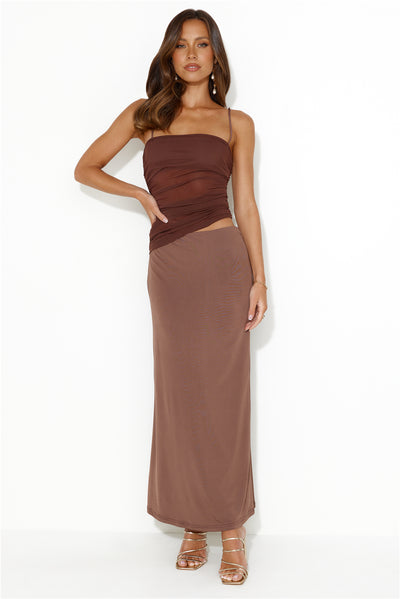 Don't Apologise Maxi Dress Brown