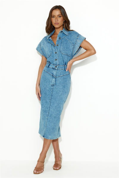 Boundless Possibilities Midi Dress Denim