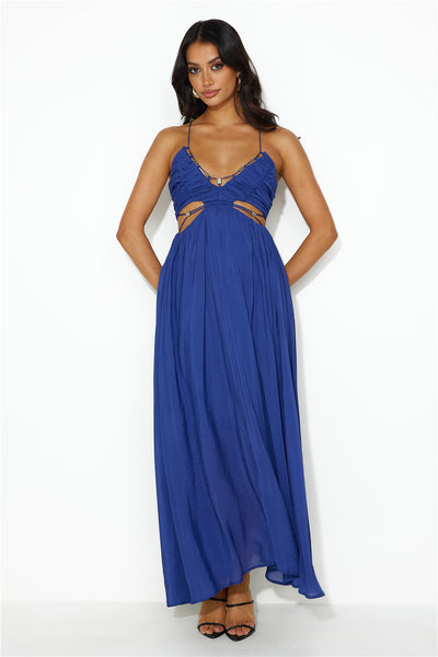 Frolicking Lover Maxi Dress Navy