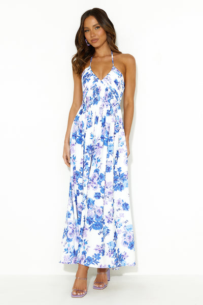 Luxe Escape Maxi Dress Blue