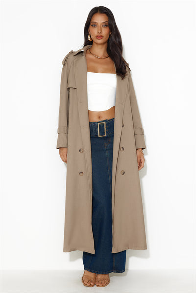 Into The Dark Trench Coat Tan