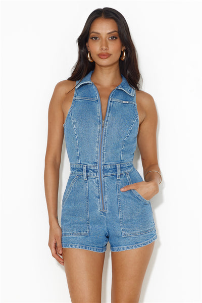 LEE Victoria Romper Denim Blue