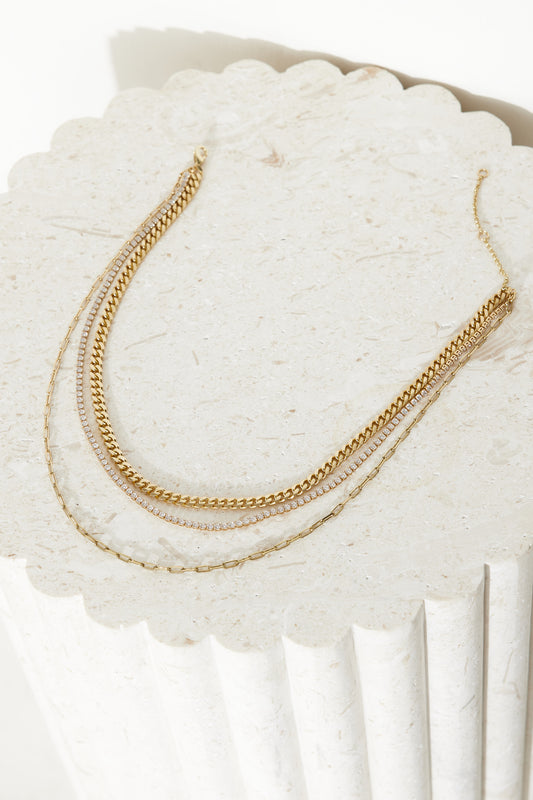 18k Gold Plated Fashion Chains Necklace Gold