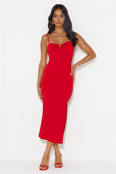 Favorite Bodycon Maxi Dress Red