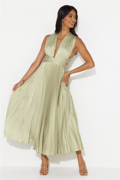 Prime Asset Midi Dress Lime