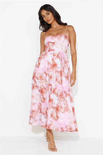 Fiji Oceans Maxi Dress Pink