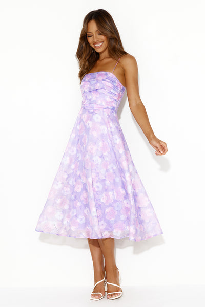 Land Of Wonder Midi Dress Purple