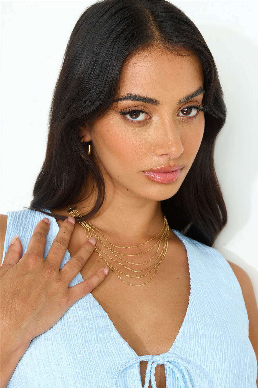 18k Gold Plated Goddess Past Necklace Gold