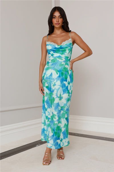 Secrets Of The Ocean Maxi Dress Blue