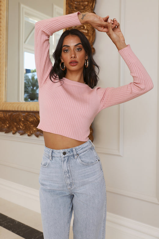 Fairy Floss Dreams Knit Top Pink