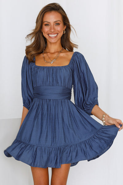 Composed Moment Dress Midnight Blue