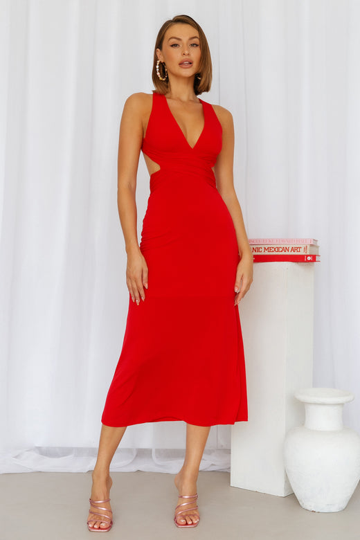Boss B Midi Dress Red