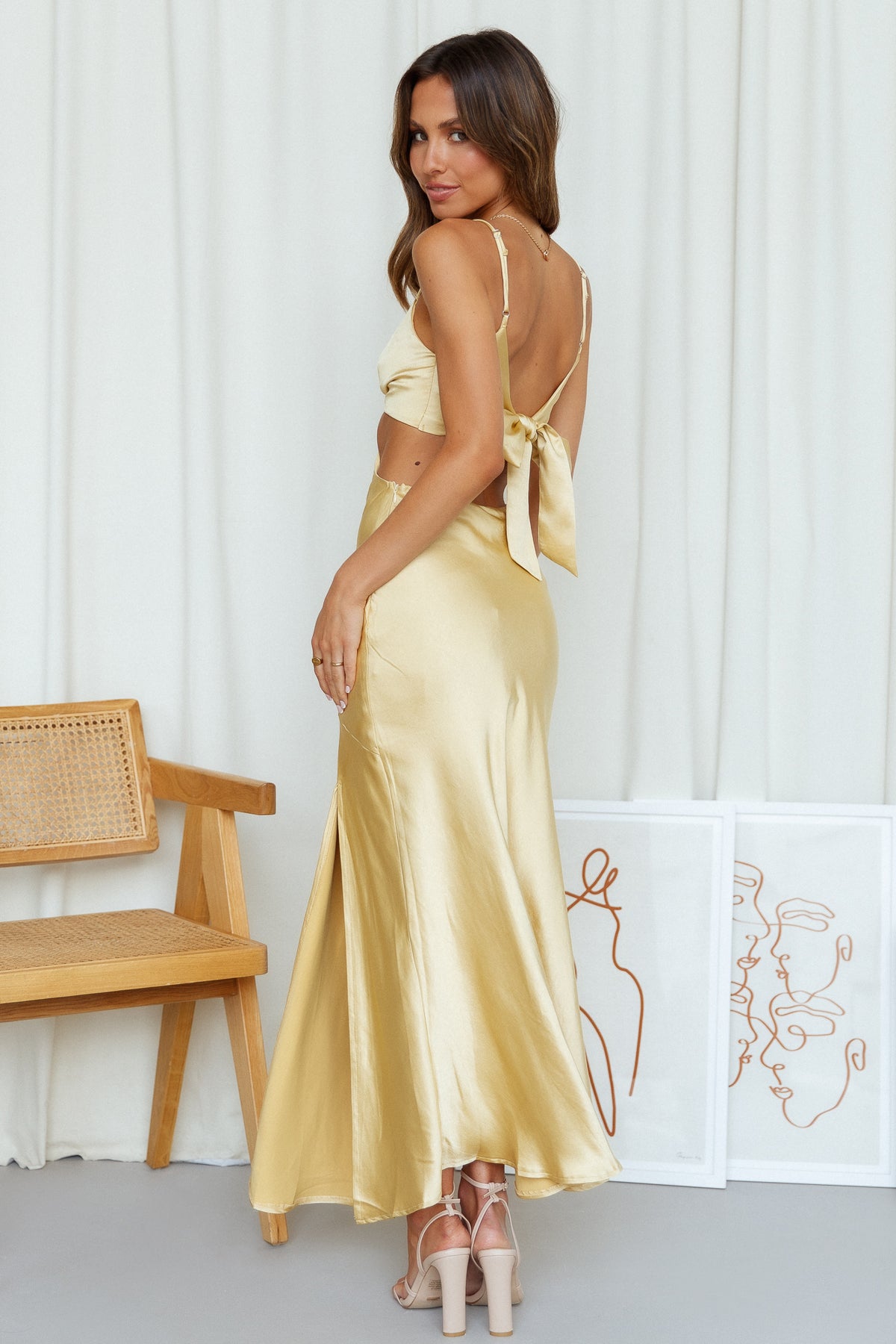 Smile For The Camera Midi Dress Lemon