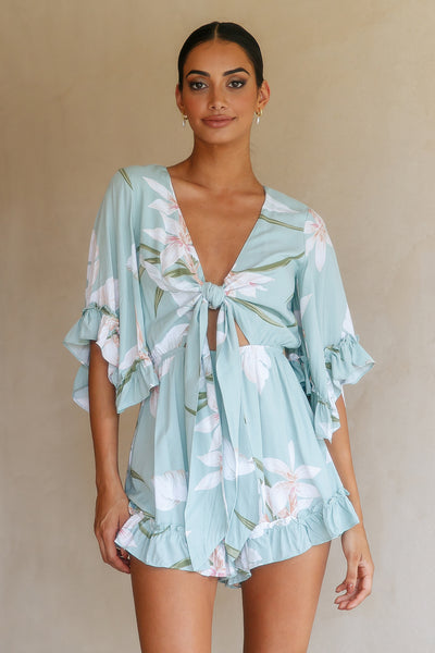 Airy Life Romper Sage