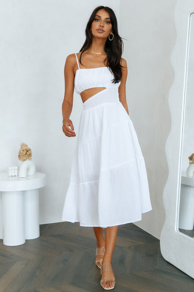 So Ready Midi Dress White