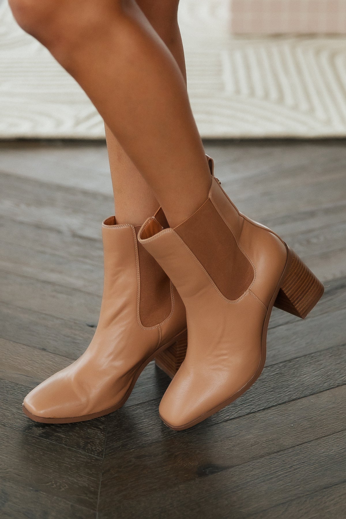 VERALI Link Ankle Boots Dark Camel Smooth