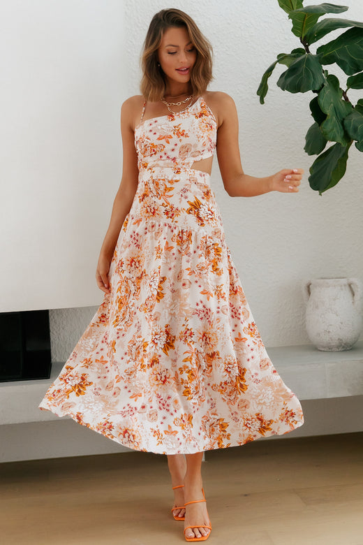 Step Step Maxi Dress Orange