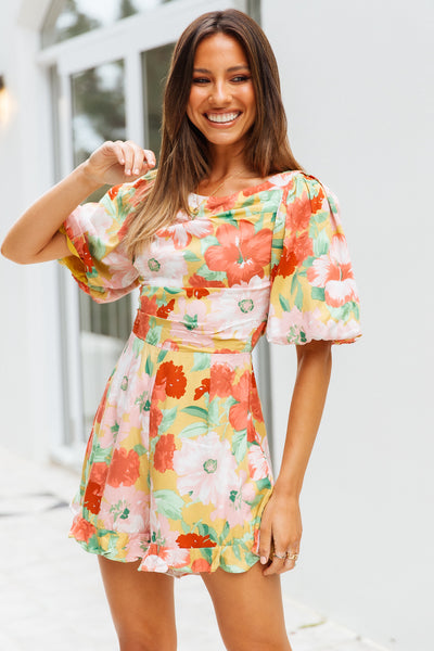 Why So Faded Romper Floral