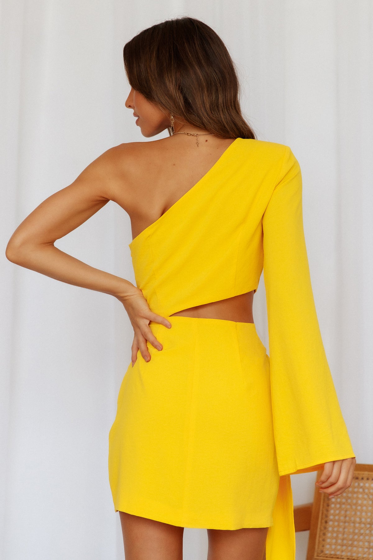 RUNAWAY Ava Mini Dress Yellow