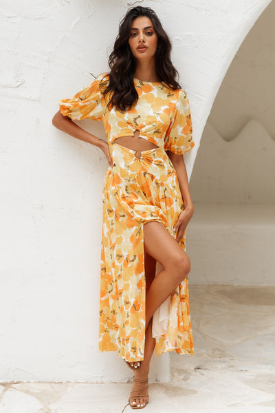 Sunlight Wondering Midi Dress Yellow