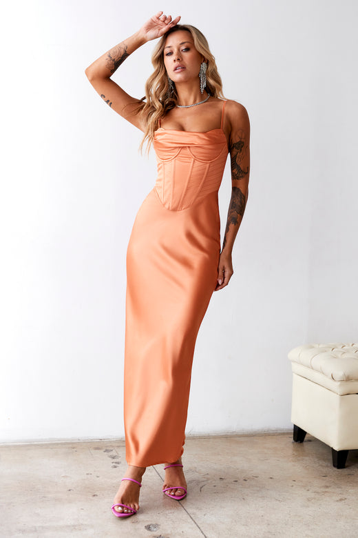 Show Off Girl Maxi Dress Orange