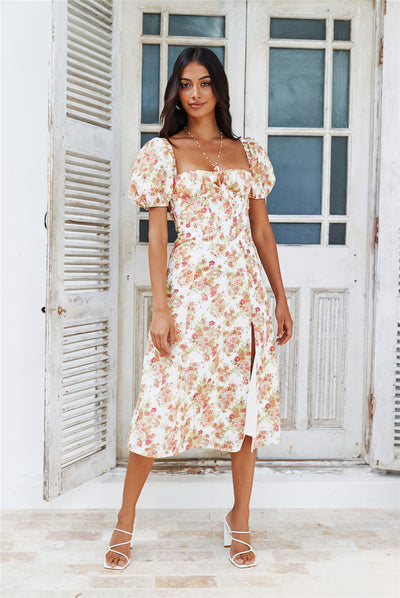 Find Me At Brunch Midi Dress White