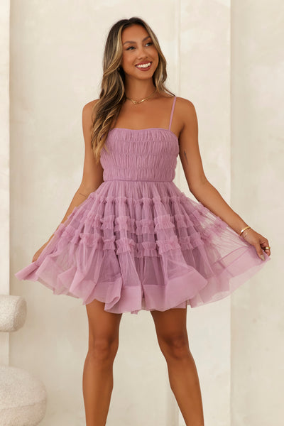 Nature Of A Princess Tulle Mini Dress Purple