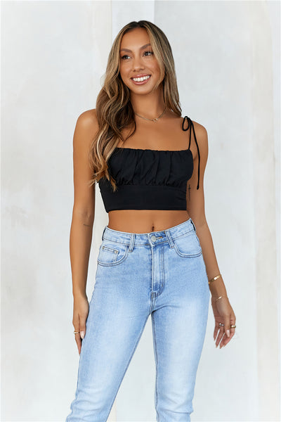 HELLO MOLLY Katherina Crop Black