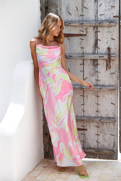 Party Pop Maxi Dress Pink