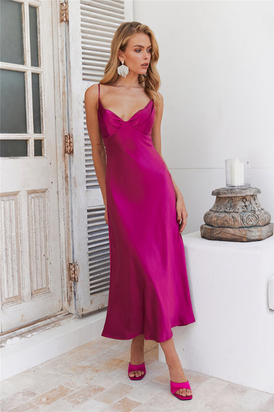 Lovely Escape Maxi Dress Fuchsia