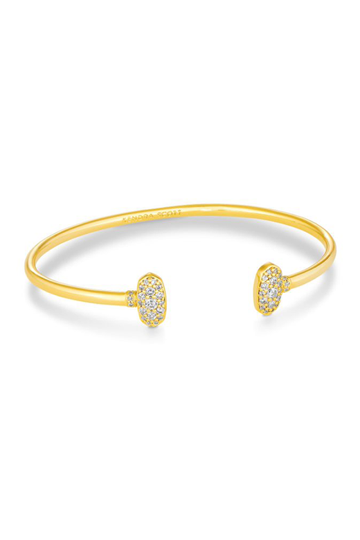 KENDRA SCOTT Grayson Cuff Bracelet Gold Metal White