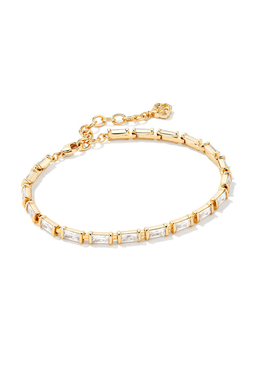KENDRA SCOTT Juliette Delicate Chain Bracelet Gold White Crystal