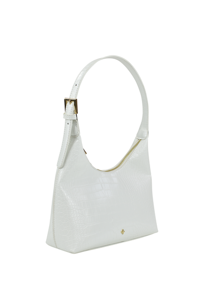 PETA AND JAIN Sussex Shoulder Bag White Croc