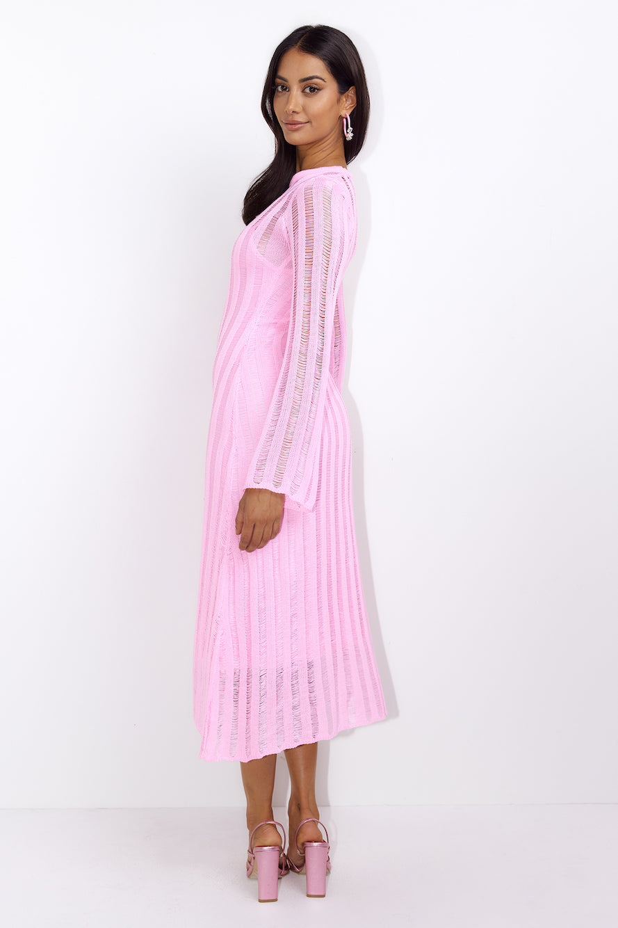 Washed Up Maxi Dress Pink