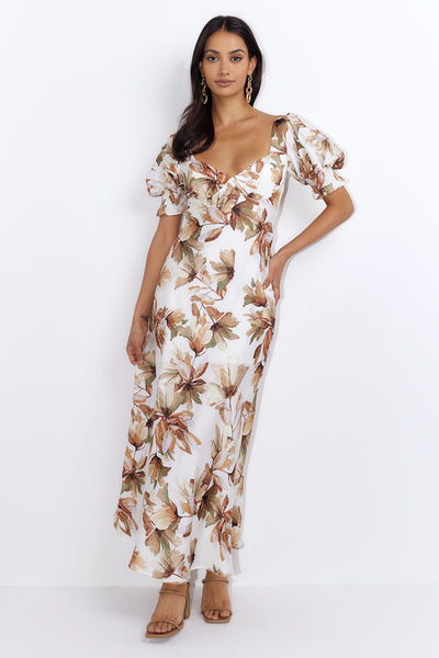 Under Island Trees Maxi Dress Brown