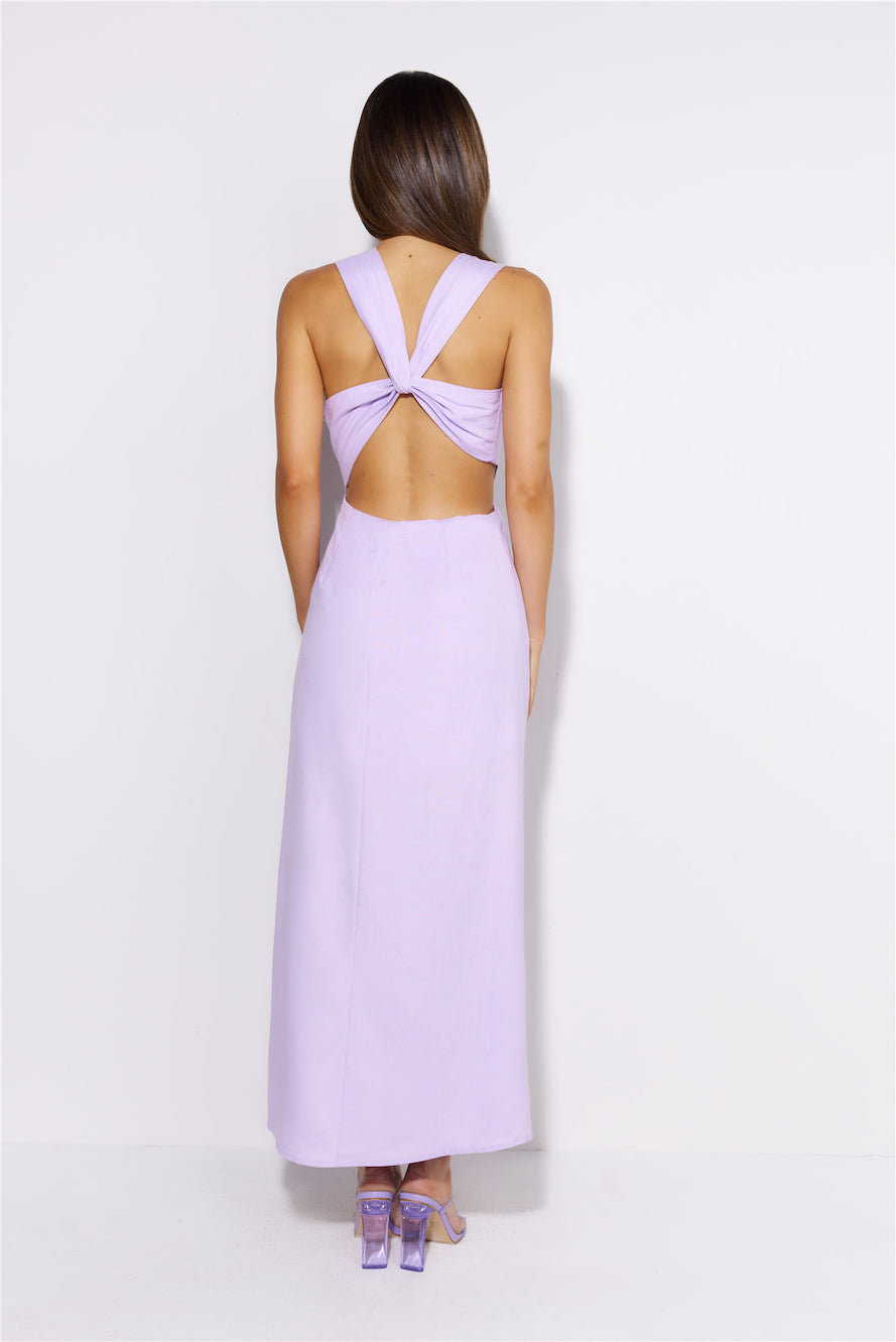 Welcome Love Midi Dress Purple
