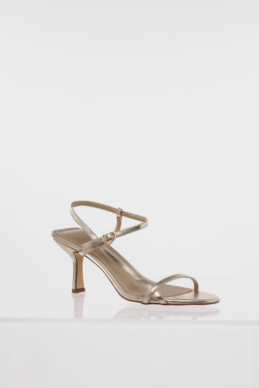 HELLO MOLLY The Date Night Heels Gold Pu